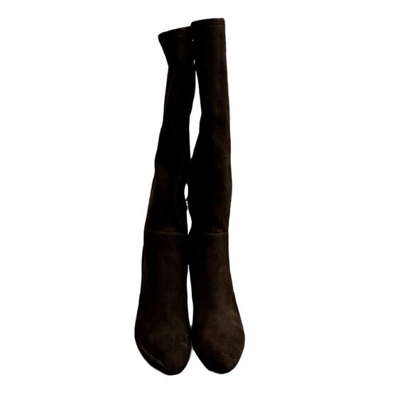 Tahari Claire Espresso Brown Faux Suede Microfiber Knee High Boots Size 7.5 - Picture 2 of 6